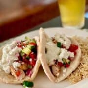 Greek chicken gyros