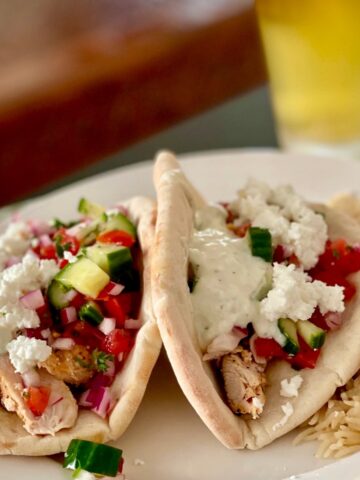 Greek chicken gyros