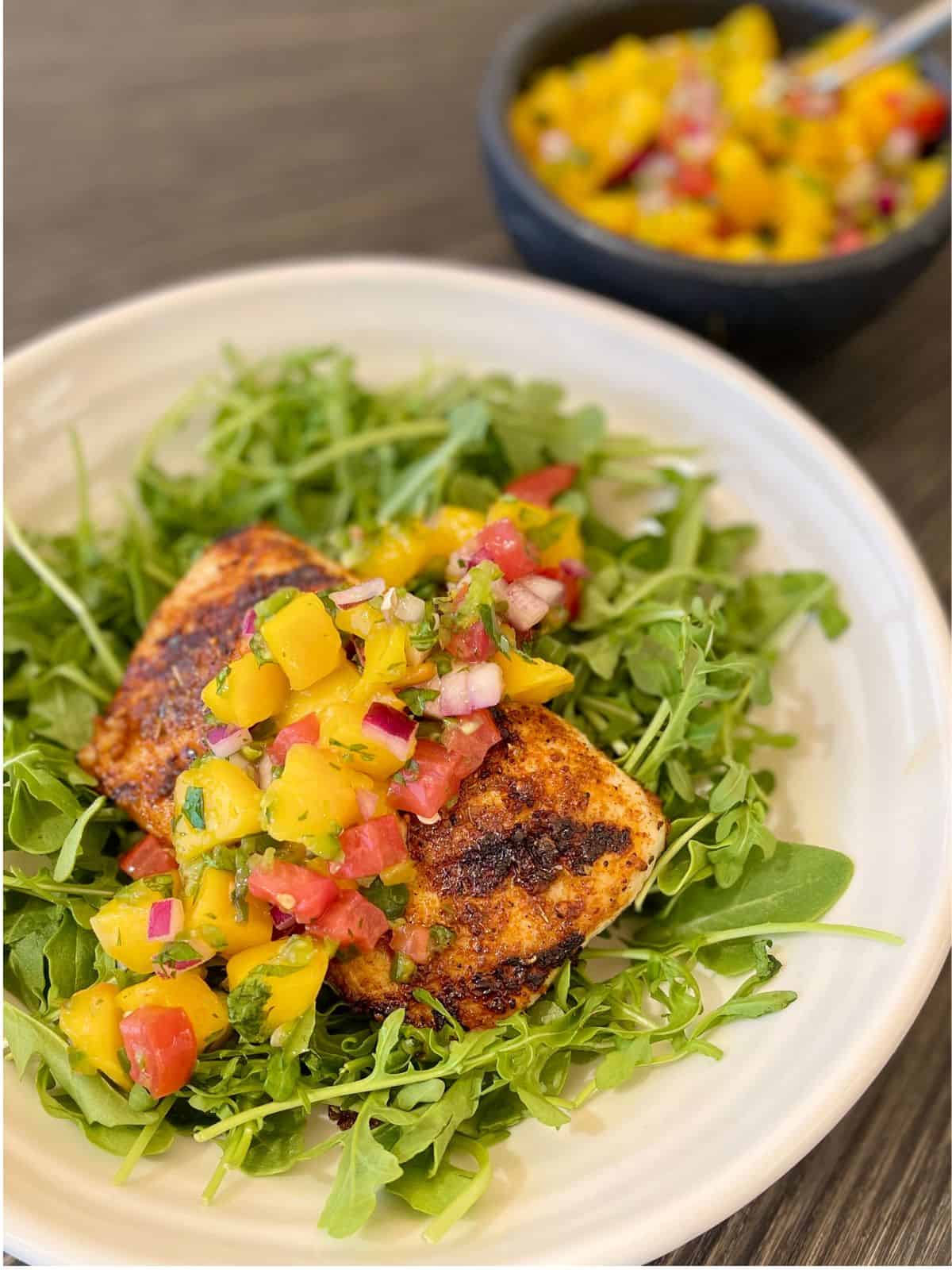 Blackened Mahi Mahi with Mango Salsa